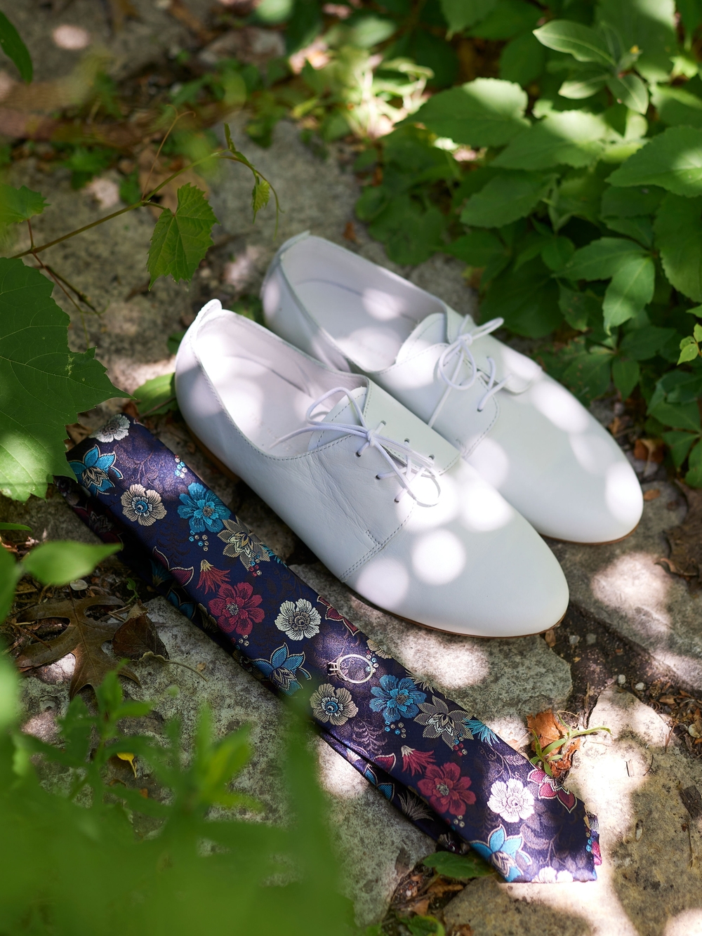 White Leather Derby Oxfords - Sleek Lace-Up Dress Shoes